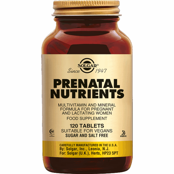 Solgar Prenatal Nutrients Multivitamine voor Zwangeren Tabletten