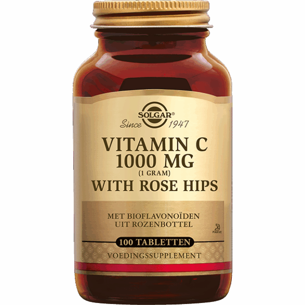 Solgar Vitamine C with Rose Hips (Rozenbottel) 1000 mg Tabletten