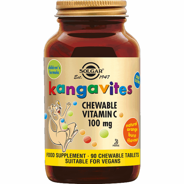 Solgar Kangavites Vitamine C 100 mg Kauwtabletten voor Kinderen