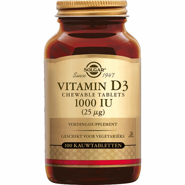 Solgar Vitamine D-3 1000 IU/25 mcg Kauwtabletten