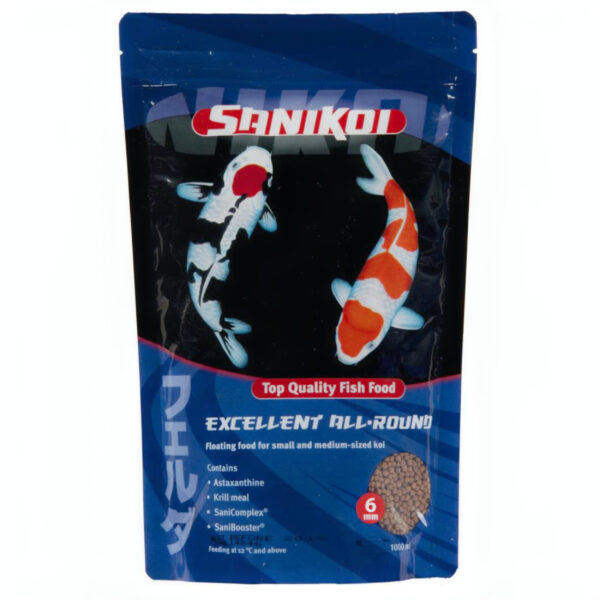 Sanikoi Excellent All-Round 6mm Koi Voer - 1L Optimale Groei & Intensieve Kleurversterking