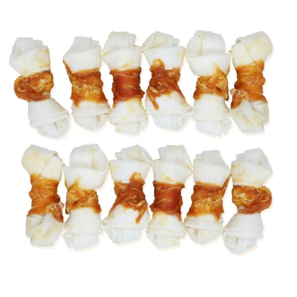 Nobleza Hondensnack - Kip gerolde knoopbotjes - 6 cm