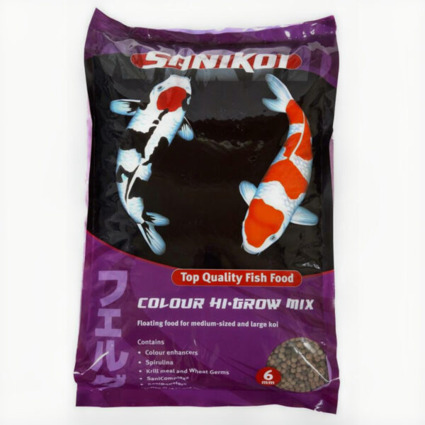 Sanikoi Colour Hi-Grow Mix 6mm - Hoogwaardig Vijvervisvoer voor Groei & Kleur, 10L