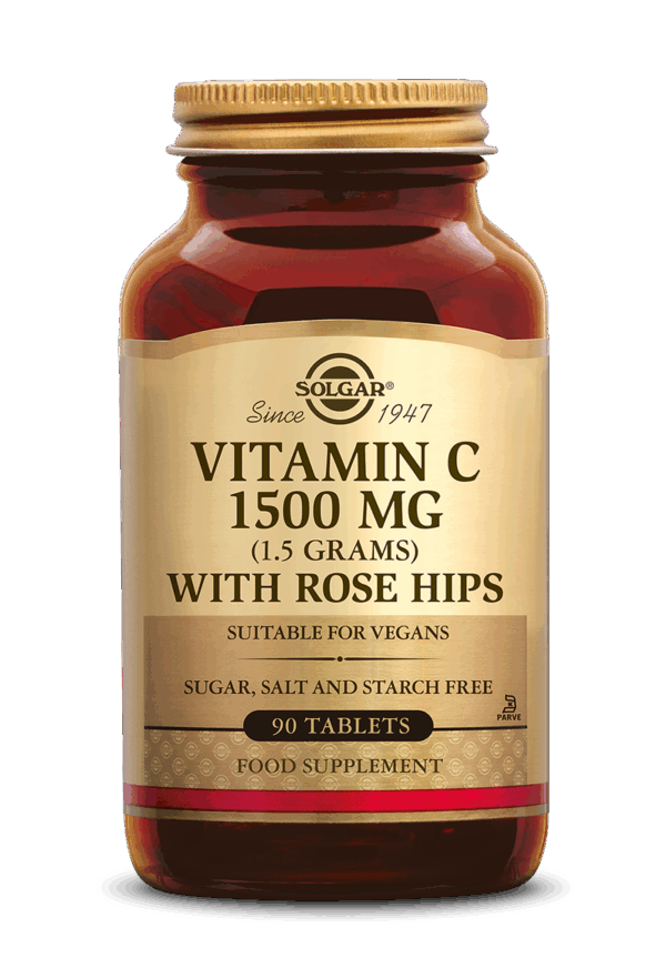 Solgar Vitamine C with Rose Hips (Rozenbottel) 1500 mg Tabletten