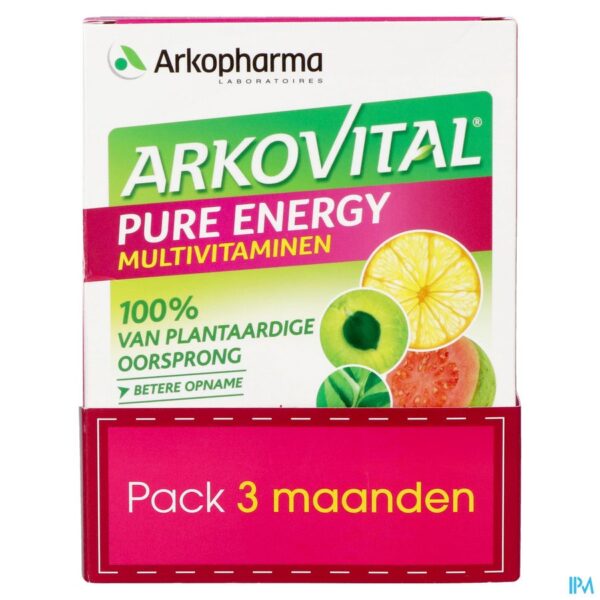 Arkovital Pure Energy pack 3 maanden 3 x 30 Tabletten