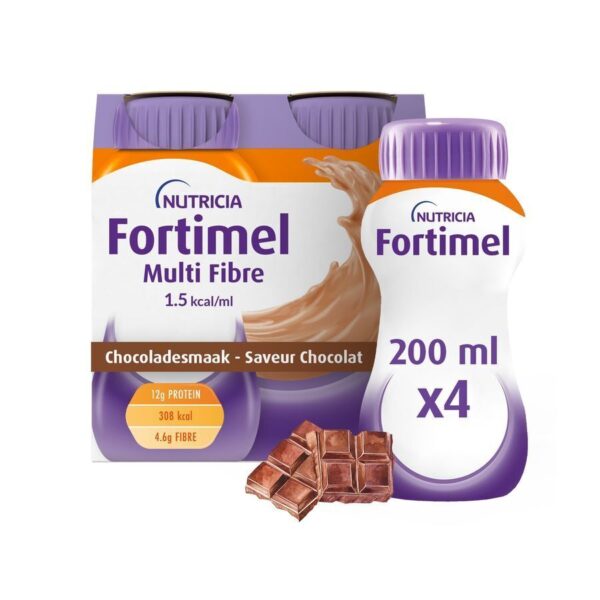 Fortimel Multifiber 1.5kcal Chocolade 4x200ml