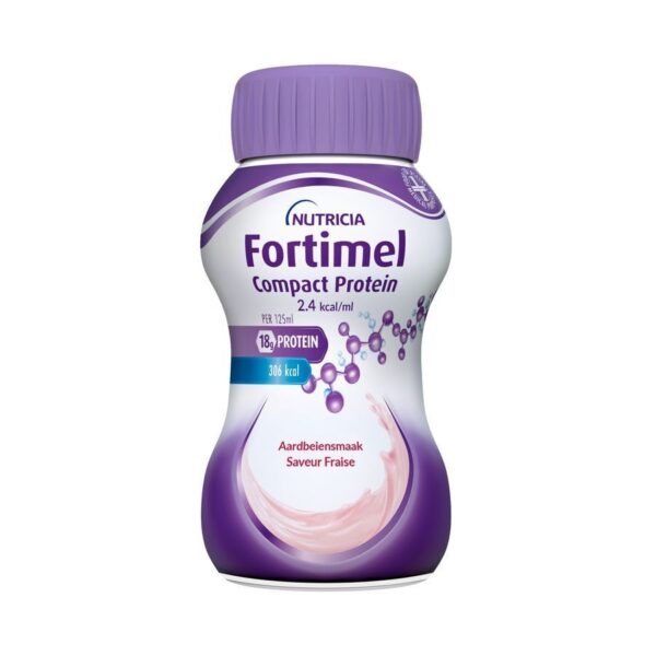Fortimel Compact Protein 2.4 Kcal Aardbei 4x125ml