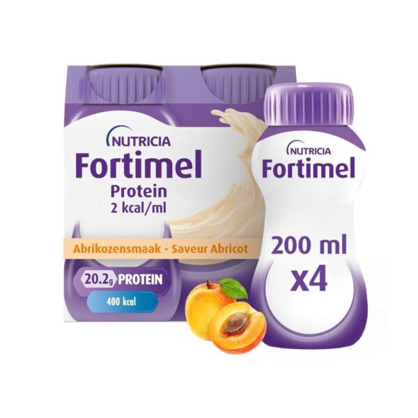 Fortimel Protein 2 Kcal Abrikoos 4x200ml