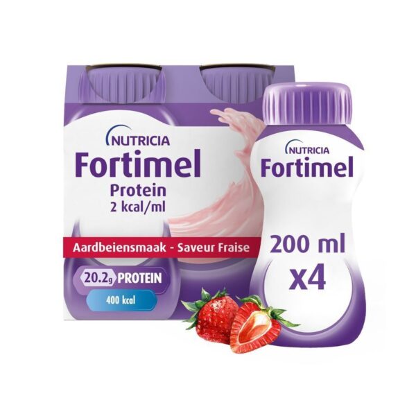 Fortimel Protein 2kcal Aardbei 4x200ml