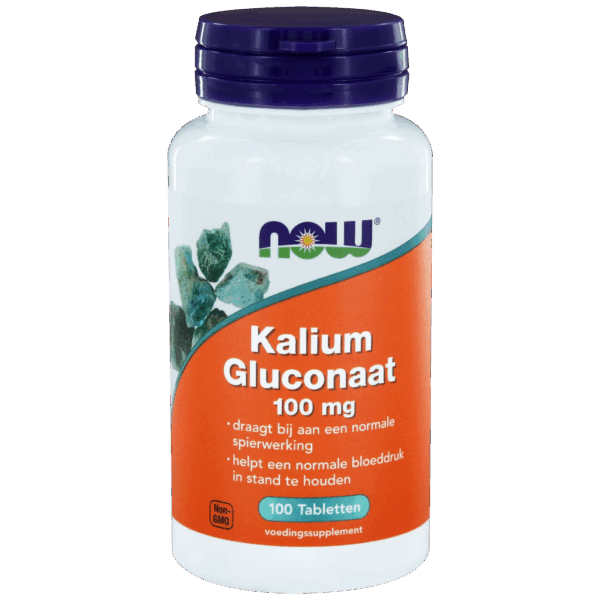 NOW Kalium Gluconaat 100mg Tabletten