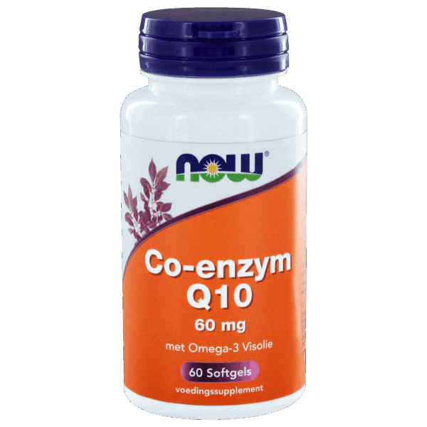 NOW Co-enzym Q10 60 mg met Omega-3 Visolie Capsules