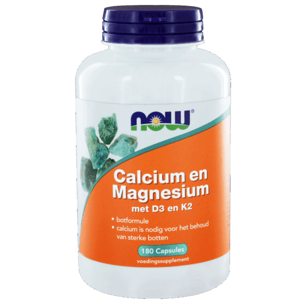 NOW Calcium en Magnesium met D3 en K2 Capsules