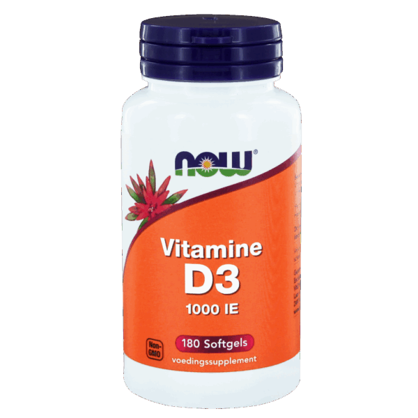 NOW Vitamine D3 1000 IE Softgels 180st