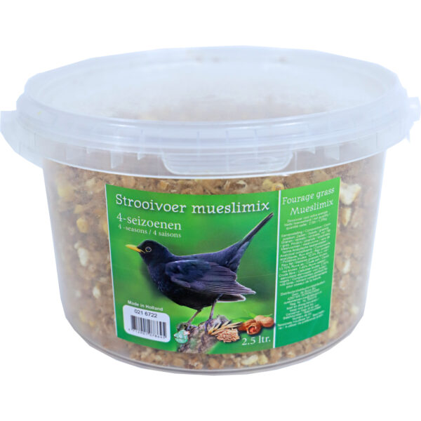 Emmer 4 seizoenen vogelvoer mueslimix 2,5 liter -