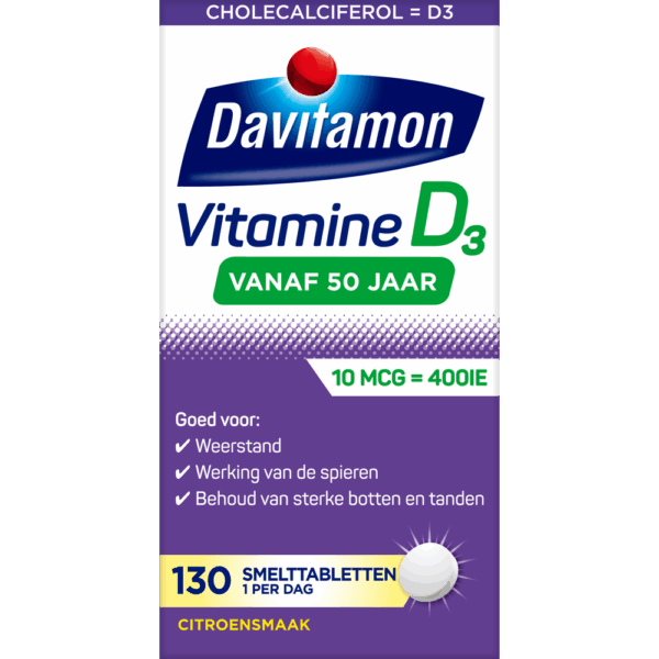 Davitamon Vitamine D 50 Plus Smelttablet