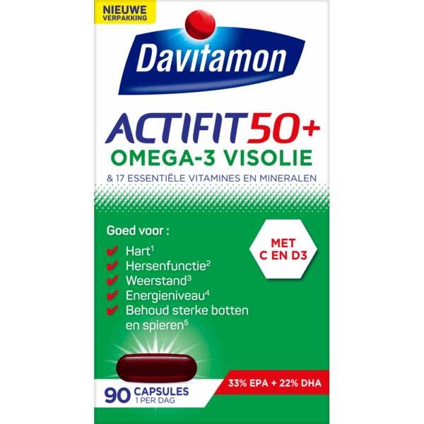 Davitamon Actifit 50+ Omega-3 Visolie Capsules