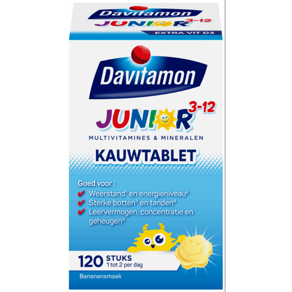Davitamon Junior 3+ KauwVitamines Banaan 120st