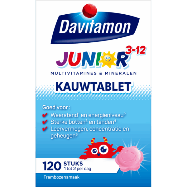 Davitamon Junior 3+ Kauw Vitamines Framboos