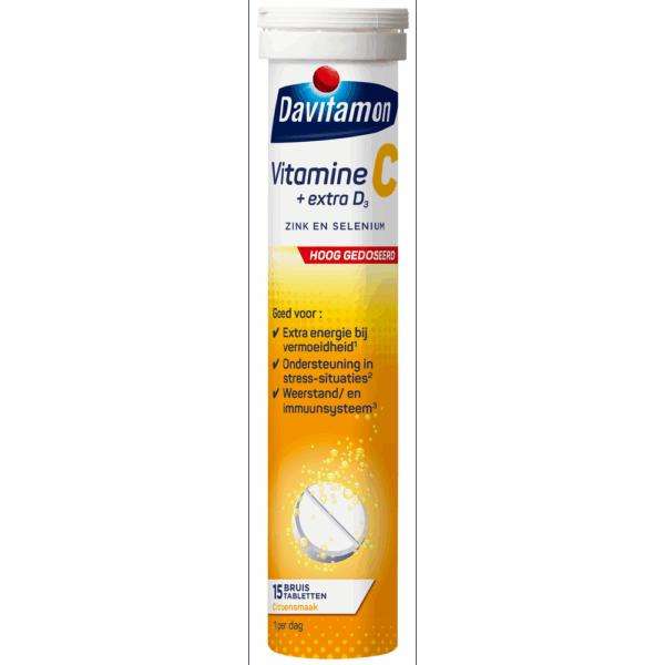 Davitamon Vitamine C + Extra D3 Bruistabletten