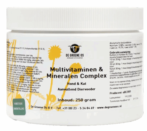 De Groene Os Multivitaminen- en Mineralen Complex Hond & Kat