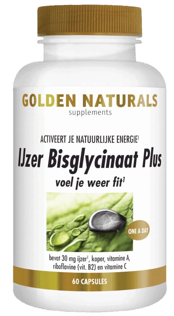 Golden Naturals Ijzer Bisglycinaat Plus Capsules