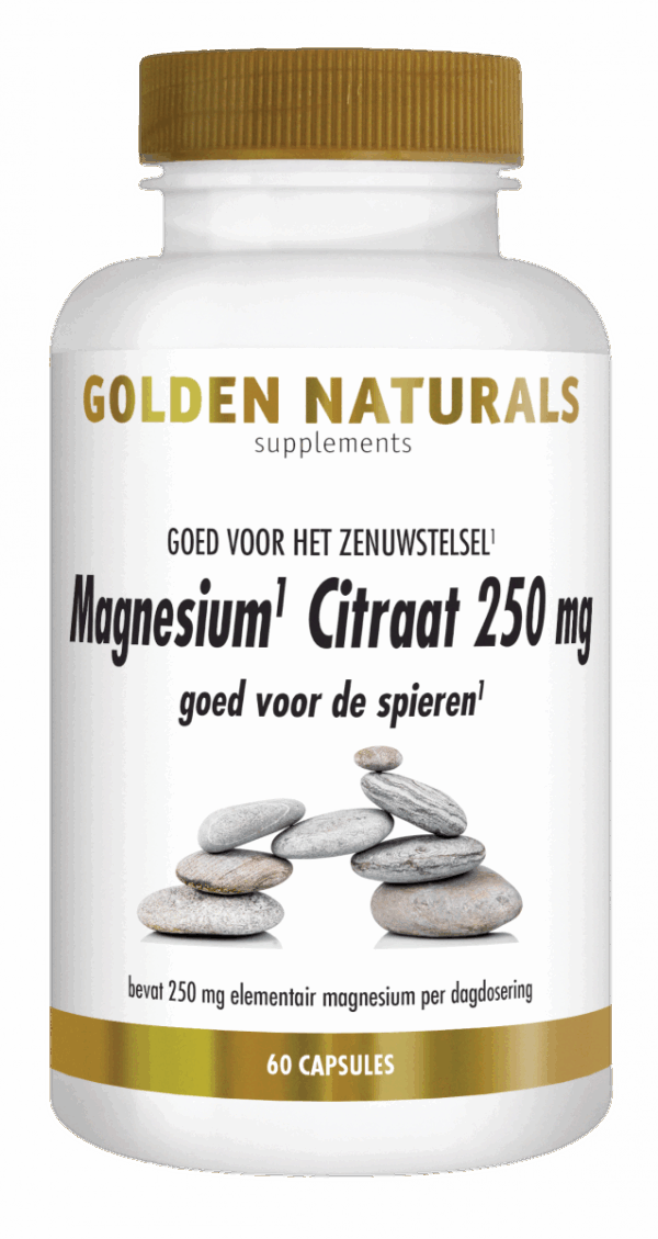 Golden Naturals Magnesium Citraat 250mg Capsules