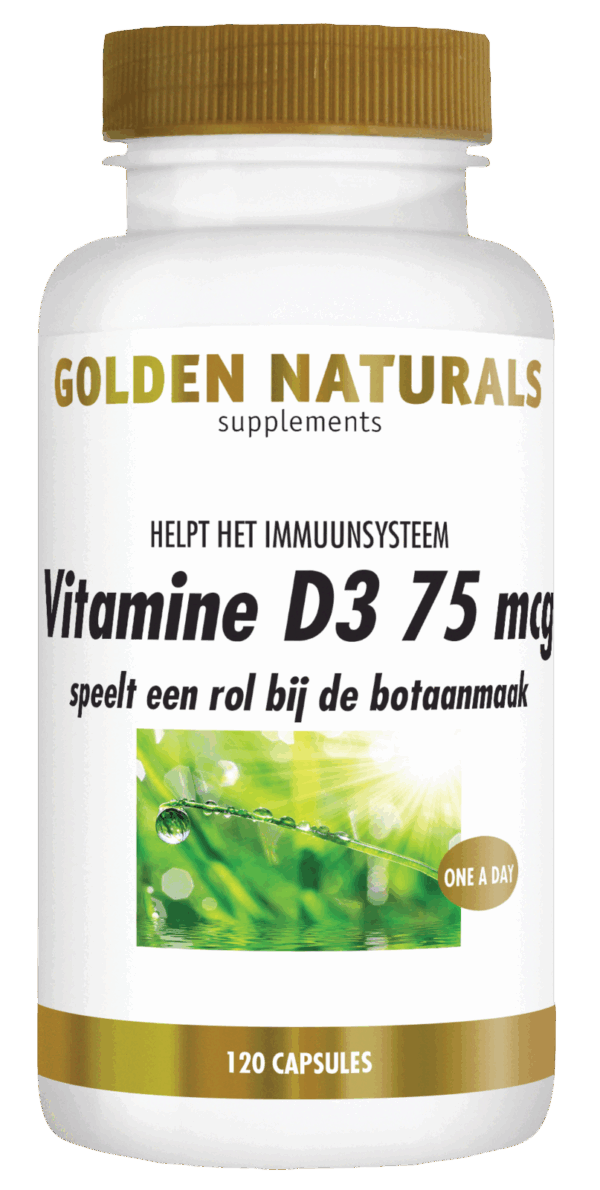 Golden Naturals Vitamine D3 75mcg Capsules