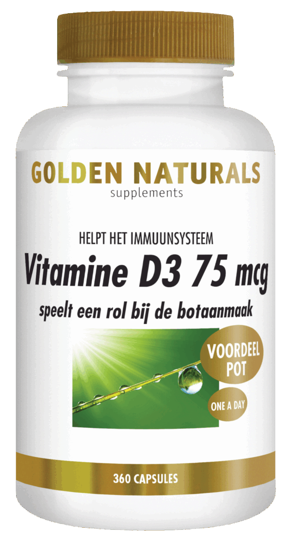 Golden Naturals Vitamine D3 75mcg Capsules