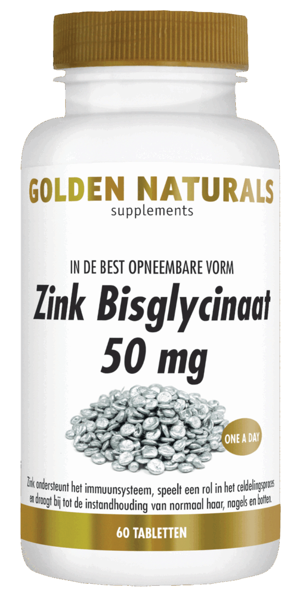 Golden Naturals Zink Bisglycinaat 50 mg Tabletten