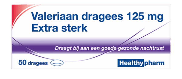 Healthypharm Valeriaan 125mg Extra Sterk Dragees