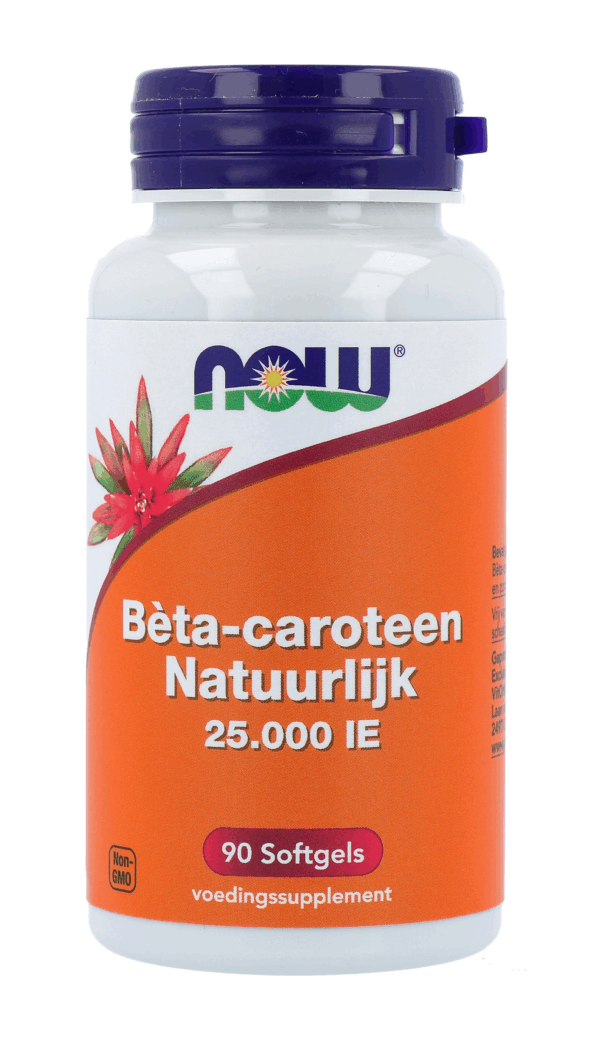 NOW Bèta-caroteen Natuurlijk 25.000 IE Softgels