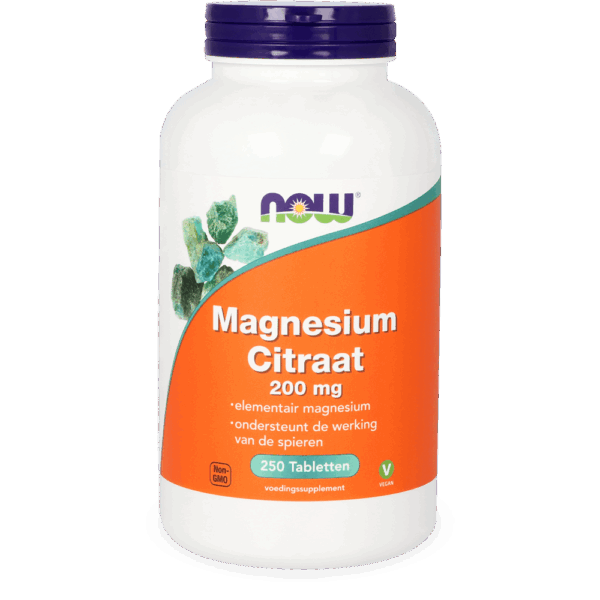 NOW Magnesium Citraat 200mg Tabletten