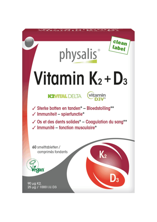 Physalis Vitamin K2 + D3 Smelttabletten
