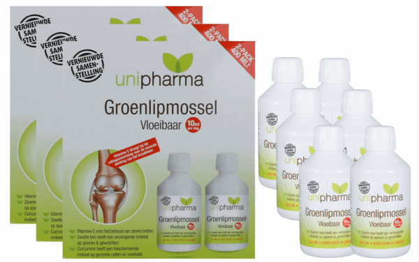Unipharma Groenlipmossel Vloeibaar Duo-verpakking