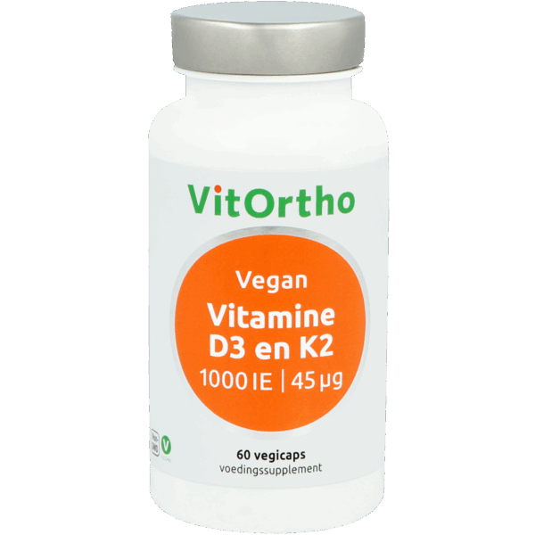 VitOrtho Vitamine D3 en K2 Vegan Capsules