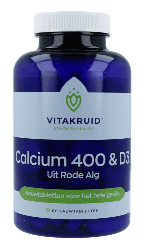 Vitakruid Calcium 400 & D3 uit duurzame Rode Alg Aquamin TG®