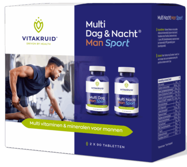 Vitakruid Multi Dag & Nacht Man Sport 100% Vegan 2 x 90