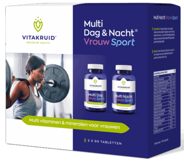 Vitakruid Multi Dag & Nacht Vrouw Sport 100% Vegan 2 x 90