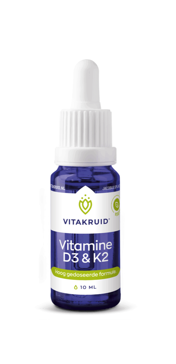 Vitakruid Vitamine D3 & K2 (MenaQ7®) met druppelpipet 10