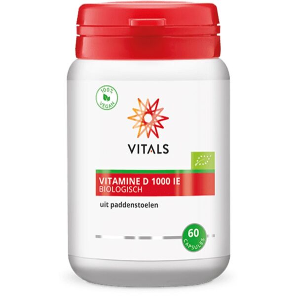 Vitals Vitamine D 1000 IE biologisch - 60 capsules