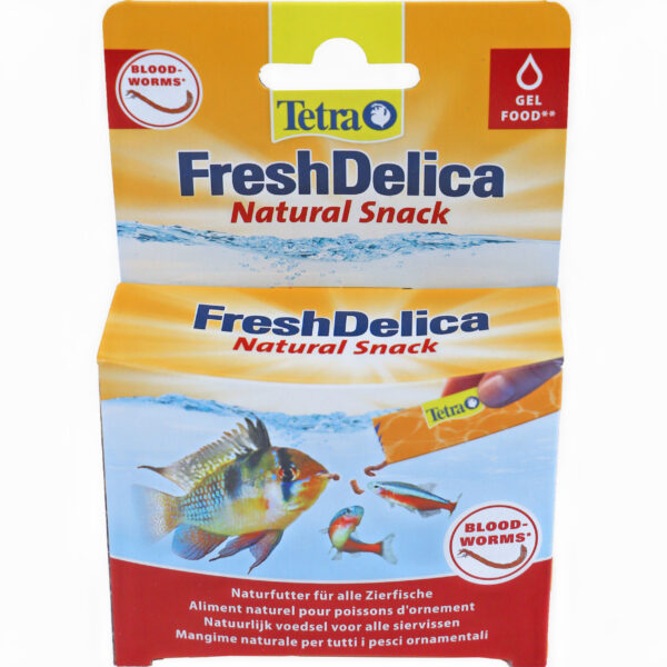 Tetra Freshdelica Bloodworms 48g - Vitaminerijke Gelei Snack voor Aquariumvissen