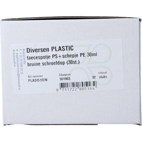 Brocacef faecespotje ps + schepje 30ml