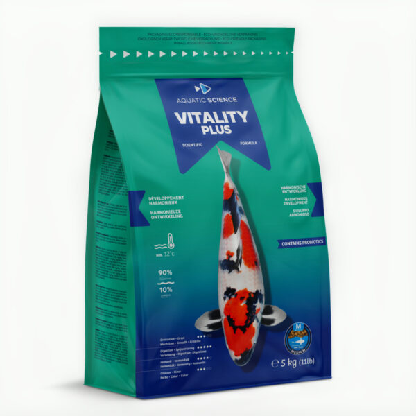 Aquatic Science Vijvervisvoer 5kg - Vitality Plus Medium met Natuurlijke Kleurversterkers