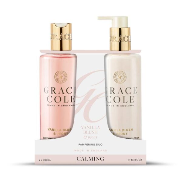 Grace Cole Vanilla blush & peony bodycare duo