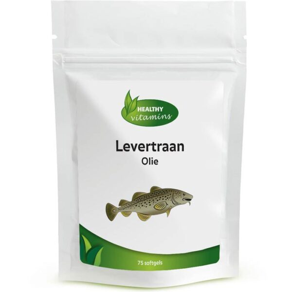 Levertraanolie | 75 softgels | vitaminesperpost.nl