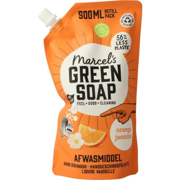 Marcel&apos;s GR Soap Afwasmiddel sinaasappel & Jasmijn navulling