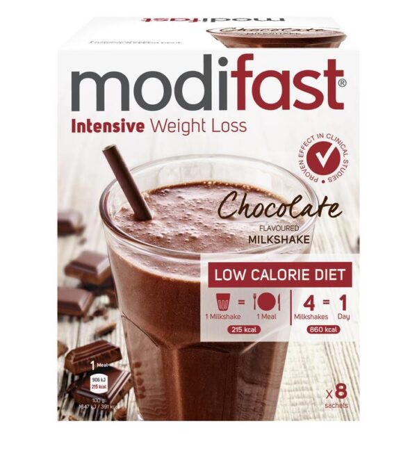 Modifast Intensive milkshake chocolade 8 zakjes