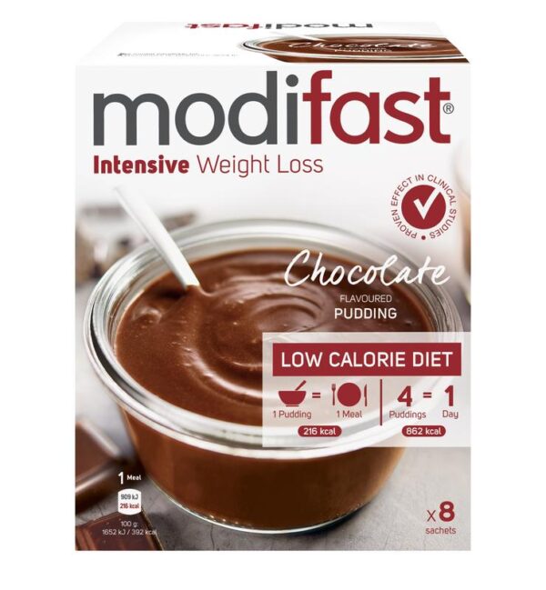 Modifast Intensive pudding chocolade 8 zakjes
