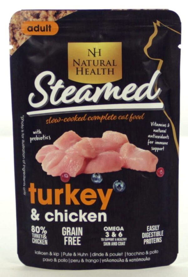 Natural Health Cat - Steamed Turkey 85gr