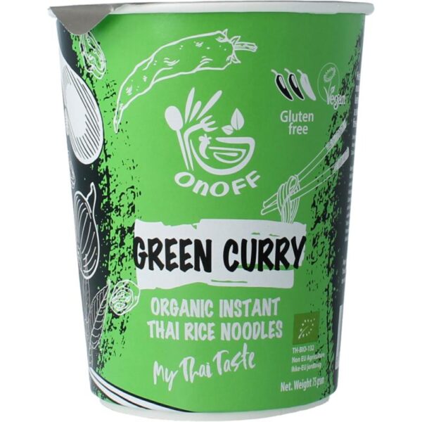 Onoff Instant noodlesoup green curry bio